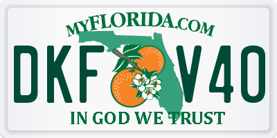 FL license plate DKFV40