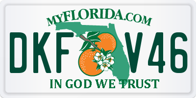 FL license plate DKFV46