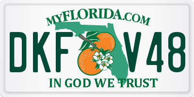 FL license plate DKFV48