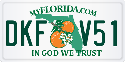 FL license plate DKFV51