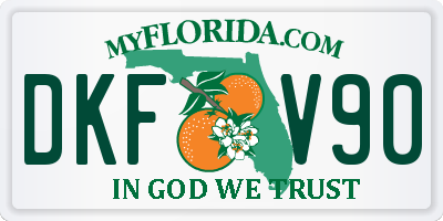 FL license plate DKFV90