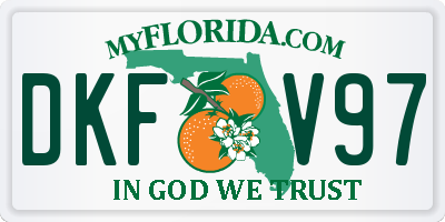 FL license plate DKFV97
