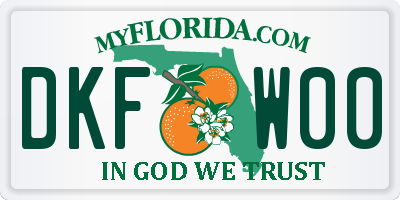FL license plate DKFW00