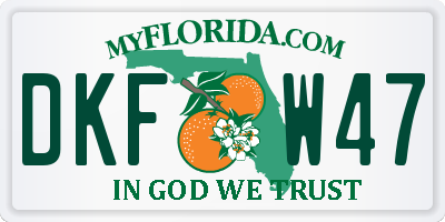 FL license plate DKFW47