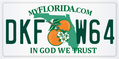 FL license plate DKFW64