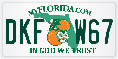 FL license plate DKFW67