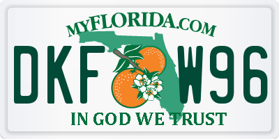 FL license plate DKFW96
