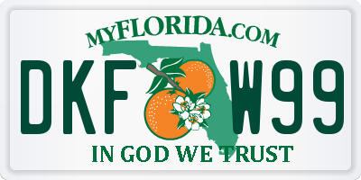 FL license plate DKFW99