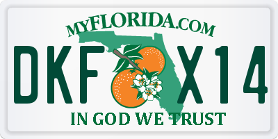 FL license plate DKFX14
