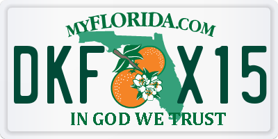 FL license plate DKFX15