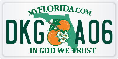 FL license plate DKGA06