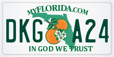 FL license plate DKGA24