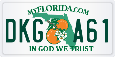 FL license plate DKGA61