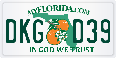 FL license plate DKGD39