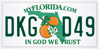 FL license plate DKGD49