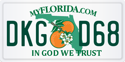 FL license plate DKGD68