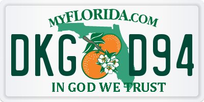 FL license plate DKGD94