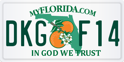 FL license plate DKGF14