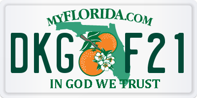 FL license plate DKGF21