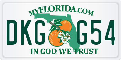 FL license plate DKGG54