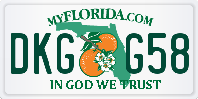 FL license plate DKGG58