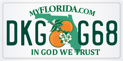 FL license plate DKGG68