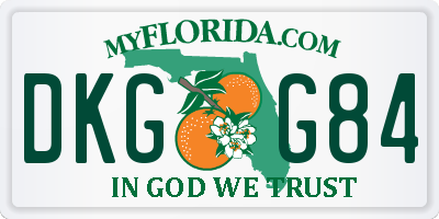 FL license plate DKGG84