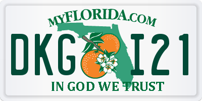 FL license plate DKGI21