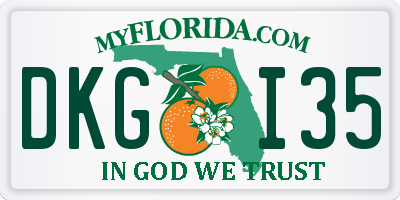 FL license plate DKGI35