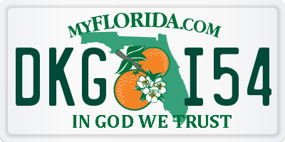 FL license plate DKGI54