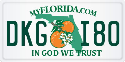 FL license plate DKGI80
