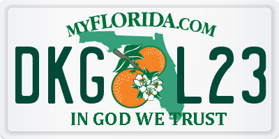 FL license plate DKGL23