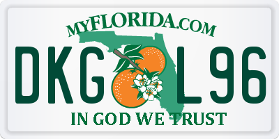 FL license plate DKGL96