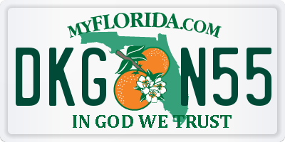 FL license plate DKGN55