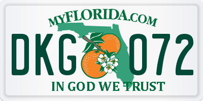 FL license plate DKGO72