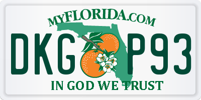 FL license plate DKGP93