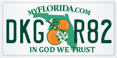 FL license plate DKGR82