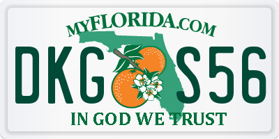 FL license plate DKGS56