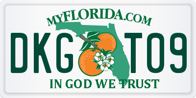 FL license plate DKGT09