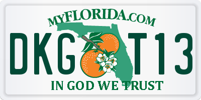 FL license plate DKGT13