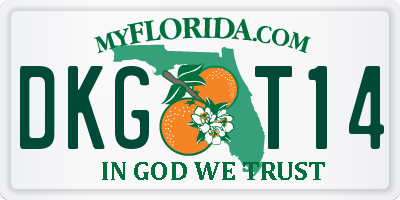 FL license plate DKGT14