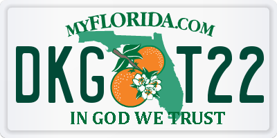 FL license plate DKGT22