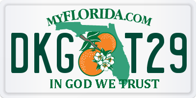 FL license plate DKGT29