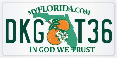 FL license plate DKGT36
