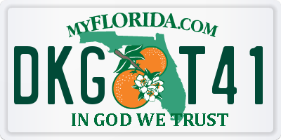 FL license plate DKGT41