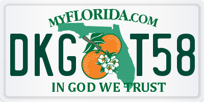FL license plate DKGT58