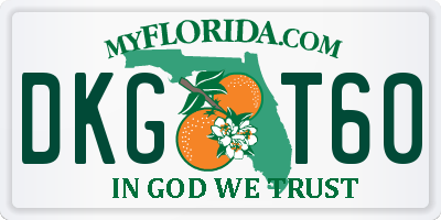 FL license plate DKGT60