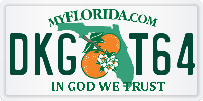 FL license plate DKGT64