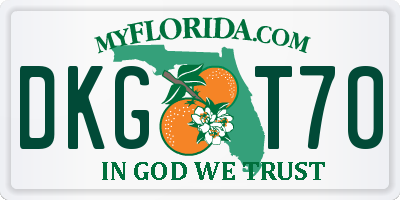 FL license plate DKGT70