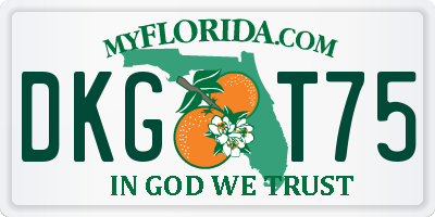FL license plate DKGT75